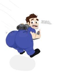 barry_steakfries, jetpack_joyride, animehikaridesu, 1boy, ass
