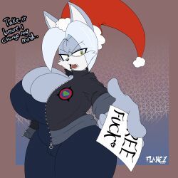 asha_the_arctic_fox_(flamez), fan_character, christmas, holidays, sega
