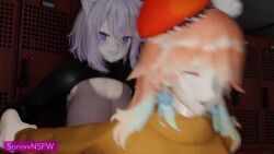 nekomata_okayu, takanashi_kiara, takanashi_kiara_(1st_costume), hololive, hololive_english