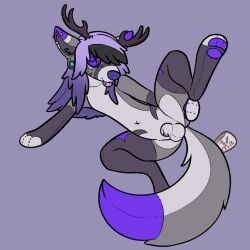 m1lkb4rk, 3_toes, animal_genitalia, anthro, antlers