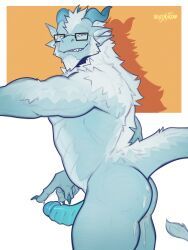mythology, deaddragonp, anthro, blue_body, blue_horn