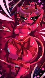 lin_(helluva_boss), helluva_boss, ribbon, sexy