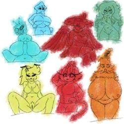 bweswees_bizznip, jade_harley, kayna, millie_(helluva_boss), mothman