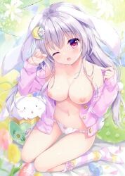 original, ameto_yuki, 1girl, blush, breasts