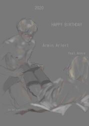 annie_leonhardt, armin_arlert, attack_on_titan, 1boy, 1girls