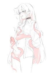 runami_yachiyo, cho_kaguya-hime!, 1girl, black_choker, blue_eyes