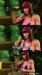 blood_elf, world_of_warcraft, braindead_(artist), demon, demon_horns