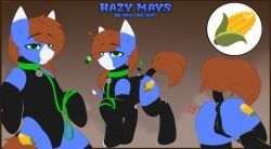 hasbro, my_little_pony, anus, blue_body, brown_hair
