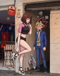 anzu_mazaki, mazaki_anzu, mutou_yuugi, tea_gardner, tea_gardner_(yu-gi-oh!_the_dark_side_of_dimensions)