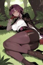 kafka_(honkai:_star_rail), honkai:_star_rail, patreon, 1girls, ass