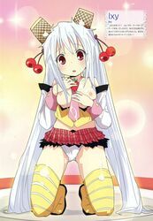 ixy, 1girls, blush, breastless_clothes, breastless_clothing