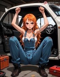 nami_(one_piece), one_piece, luneiai, angry, blush