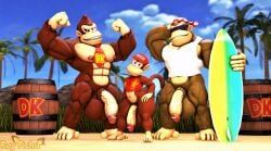 diddy_kong, donkey_kong, funky_kong, donkey_kong_(series), nintendo