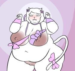 oxkingky, accessory, anthro, areola, belly