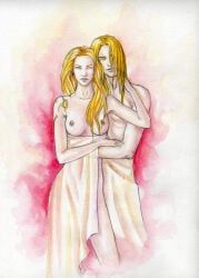 cersei_lannister, jaime_lannister, a_song_of_ice_and_fire, game_of_thrones, artist_request