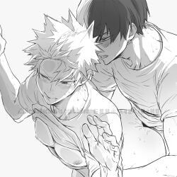 bakugou_katsuki, todoroki_shoto, boku_no_hero_academia, haru_(reharux035), 2boys
