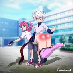 killua_zoldyck, machi_komacine, hunter_x_hunter, enchartament, 1boy