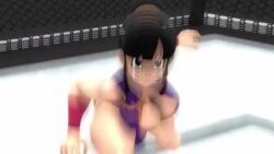chichi_(dragon_ball), maron, dragon_ball, ballbusting, ballbusting_orgasm
