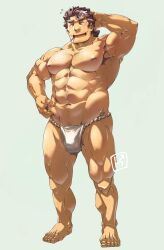 mononobe_kyoma, tokyo_afterschool_summoners, toratorayatora, 1boy, abs