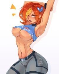 butterfly_(planetronika), planetronika, ronfos, 1girls, armpits