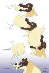 banana_man, angle_head_tilt_meme, asphyxiation, banana, big_penis
