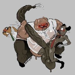 chief_komiya, director_ton, haida_(aggretsuko), aggretsuko, sanrio