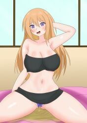 original_character, original, izu95, 1girls, bare_shoulders