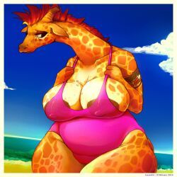 giraffe_mom, javanshir, anthro, anthro_only, big_breasts