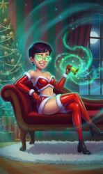 julia_argent, julia_argent_(carmen_sandiego), carmen_sandiego_(2019), carmen_sandiego_(franchise), christmas