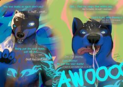 anthro, blue_body, blue_fur, blue_stripes, bodily_fluids