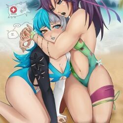 luna_snow, luna_snow_(cool_summer), luna_snow_(marvel_rivals), psylocke, psylocke_(marvel_rivals)