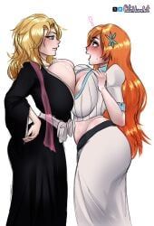 inoue_orihime, matsumoto_rangiku, bleach, bleach:_the_thousand-year_blood_war, cutehornart