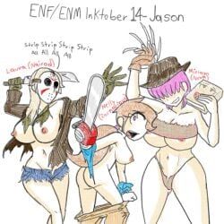 ash_williams_(cosplay), freddy_krueger_(cosplay), jason_voorhees_(cosplay), laura_morales, miriam_(nova)