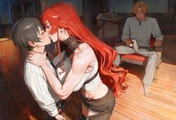 cliff_grimoire, eris_greyrat, rudeus_greyrat, mushoku_tensei, mushoku_tensei:_isekai_ittara_honki_dasu