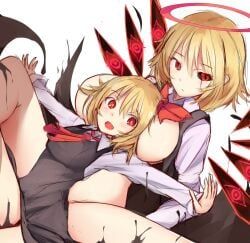 ex-rumia, rumia, touhou, satou_rin_(gobugabuge), 2girls
