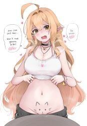 original, 1girl, ahoge, blonde_hair, blush