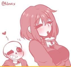 female_frisk, frisk, frisk_(undertale), sans, sans_(undertale)