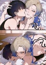 isagi_yoichi, michael_kaiser, blue_lock, 2boys, adam's_apple