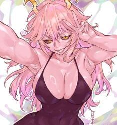 mina_ashido, my_hero_academia, karra_art, 1girls, big_breasts