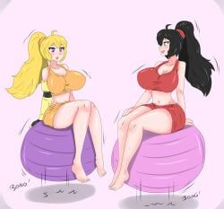 raven_branwen, yang_xiao_long, rwby, zronku, 2girls
