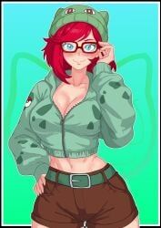 bulbasaur, rekheadz, 1girl, big_breasts, blue_eyes