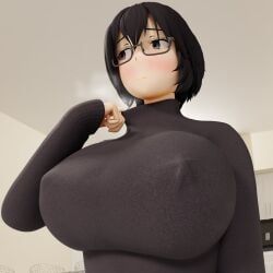 smolwads, 1girls, 1other, ambiguous_gender, big_breasts