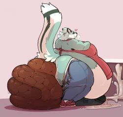 bigasshyperdiaper, anthro, apron, big_butt, big_penis