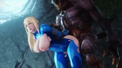 prowler_(doom), samus_aran, sarah_bryant_(model), zero_suit_samus, doom