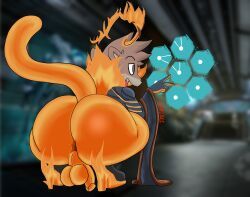 ember_(warframe), ember_heirloom_(warframe), rigby_(regular_show), tenno, cartoon_network