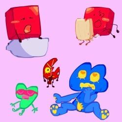 blocky_(bfdi), evil_leafy_(bfdi), four_(bfb), woody_(bfdi), y_(bfdi)