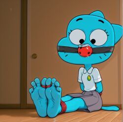 nicole_watterson, cartoon_network, tawog, the_amazing_world_of_gumball, ankles_tied