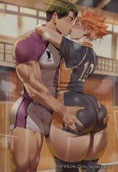shoyo_hinata, ushijima_wakatoshi, haikyuu!!, nomi_kai, ass