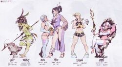 sabudenego, crossdressing, dominant_female, multiple_femboys, orc_femboy