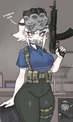 madness_combat, madness_combat_(series), wkorspol, 1girl, armor